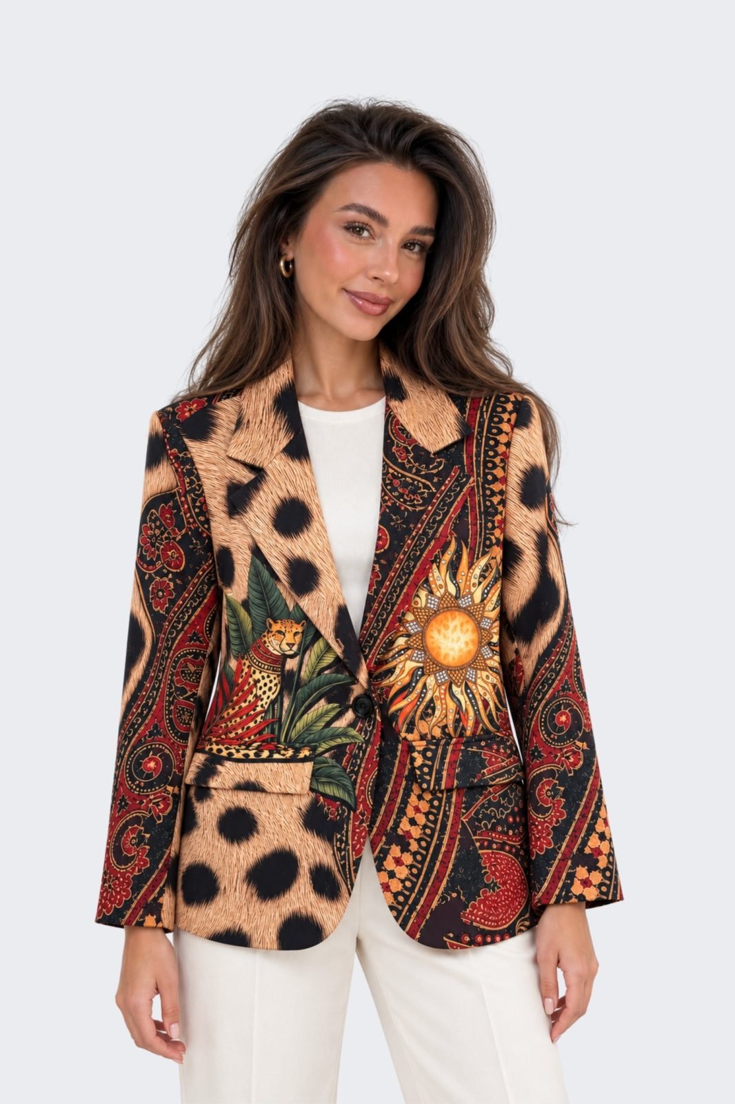 Exotic Sun Print Blazer