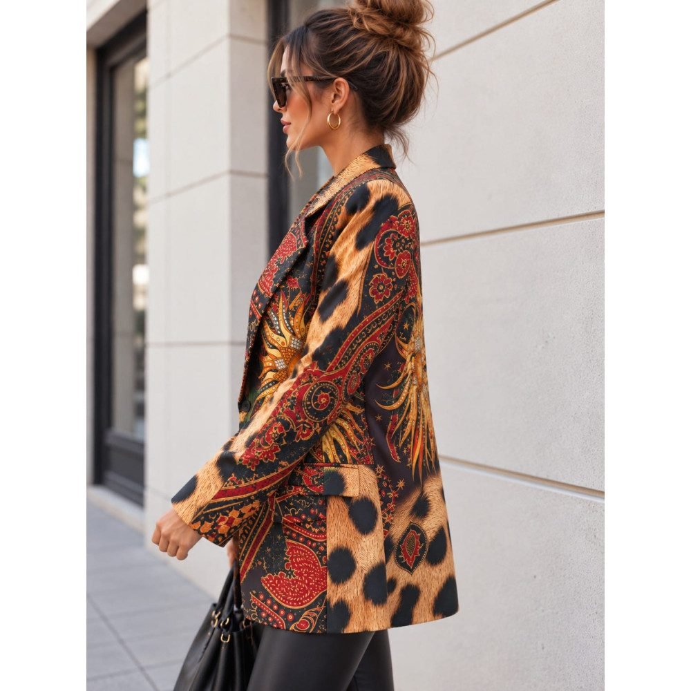 Exotic Sun Print Blazer