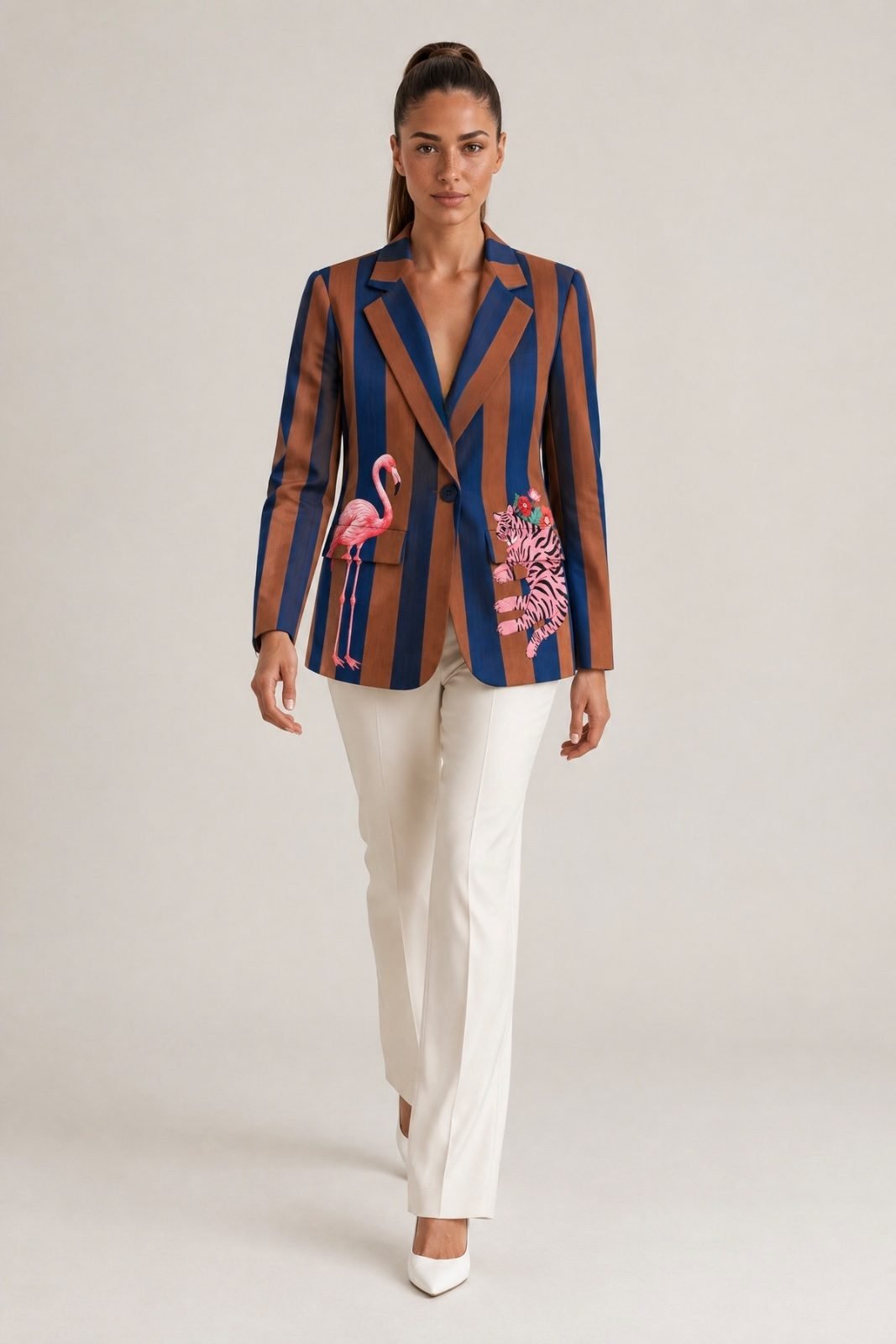 Exotic Print Lightweight Blazer