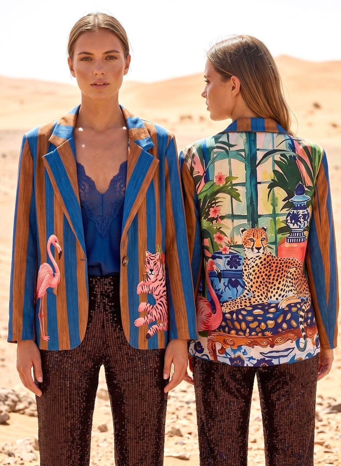 Exotic Print Lightweight Blazer