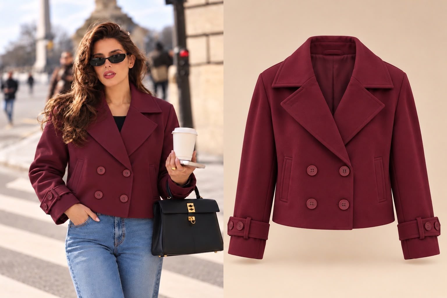 Cropped Trench Jacket
