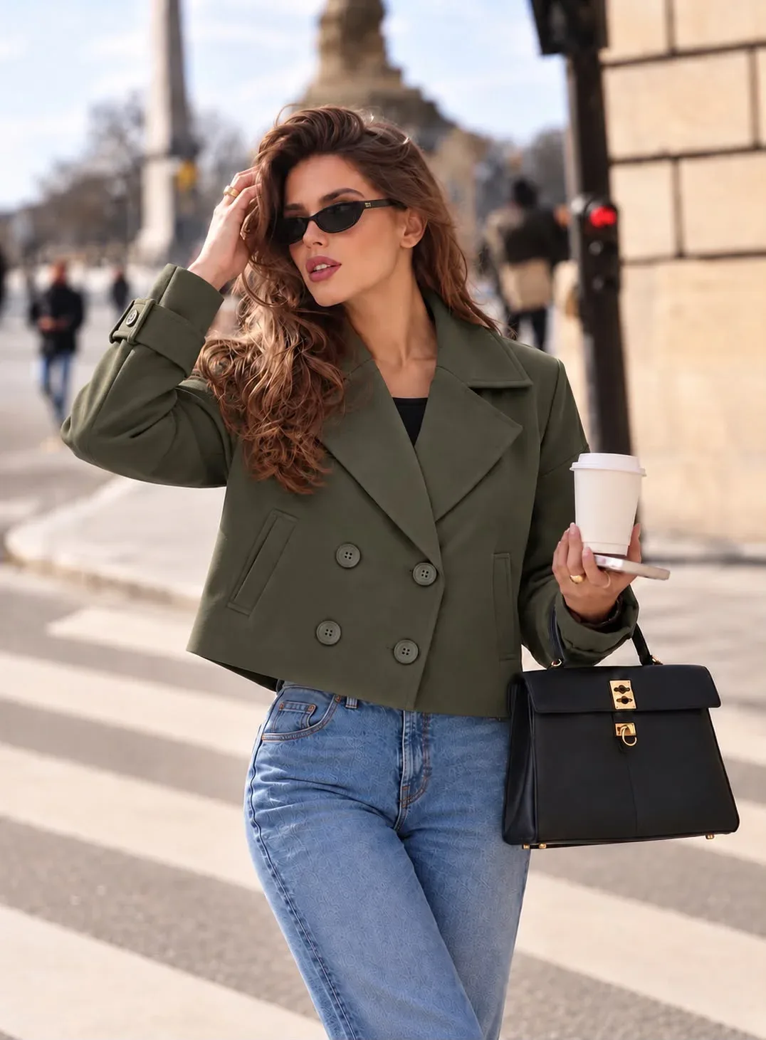 Cropped Trench Jacket
