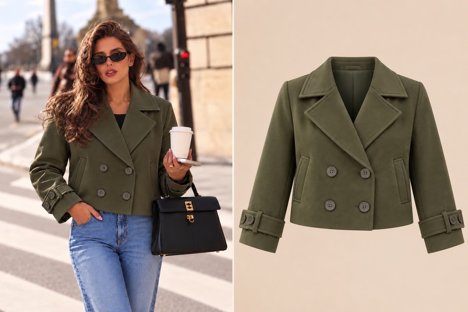 Cropped Trench Jacket
