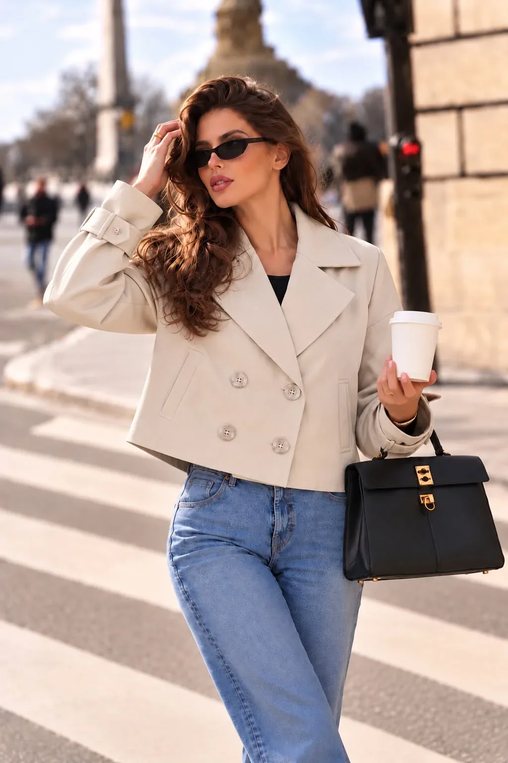Cropped Trench Jacket