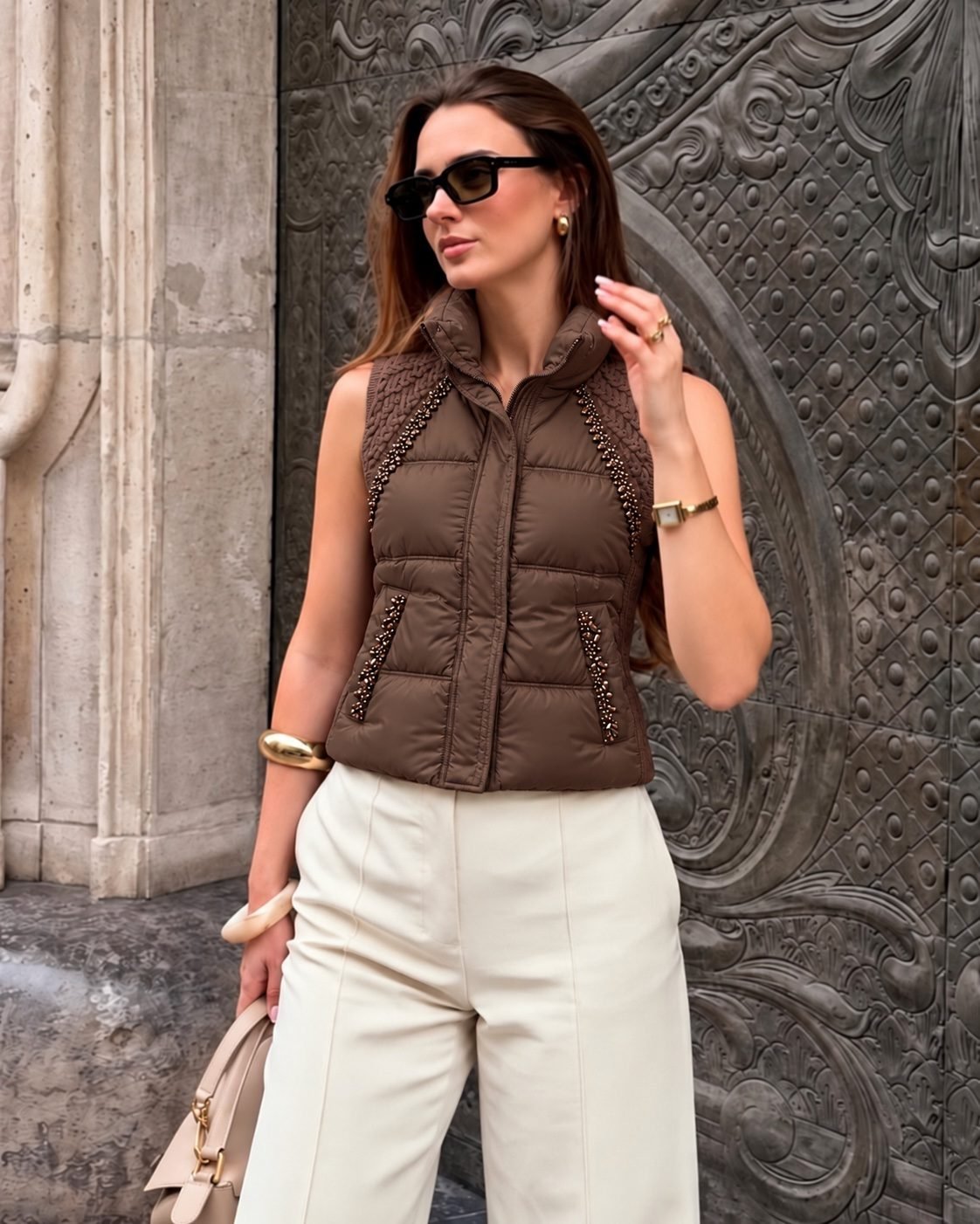 Lauren Embellished Puffer Vest