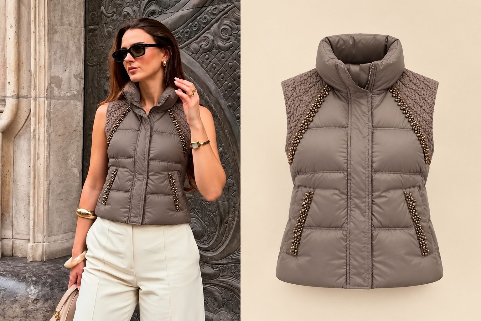 Lauren Embellished Puffer Vest