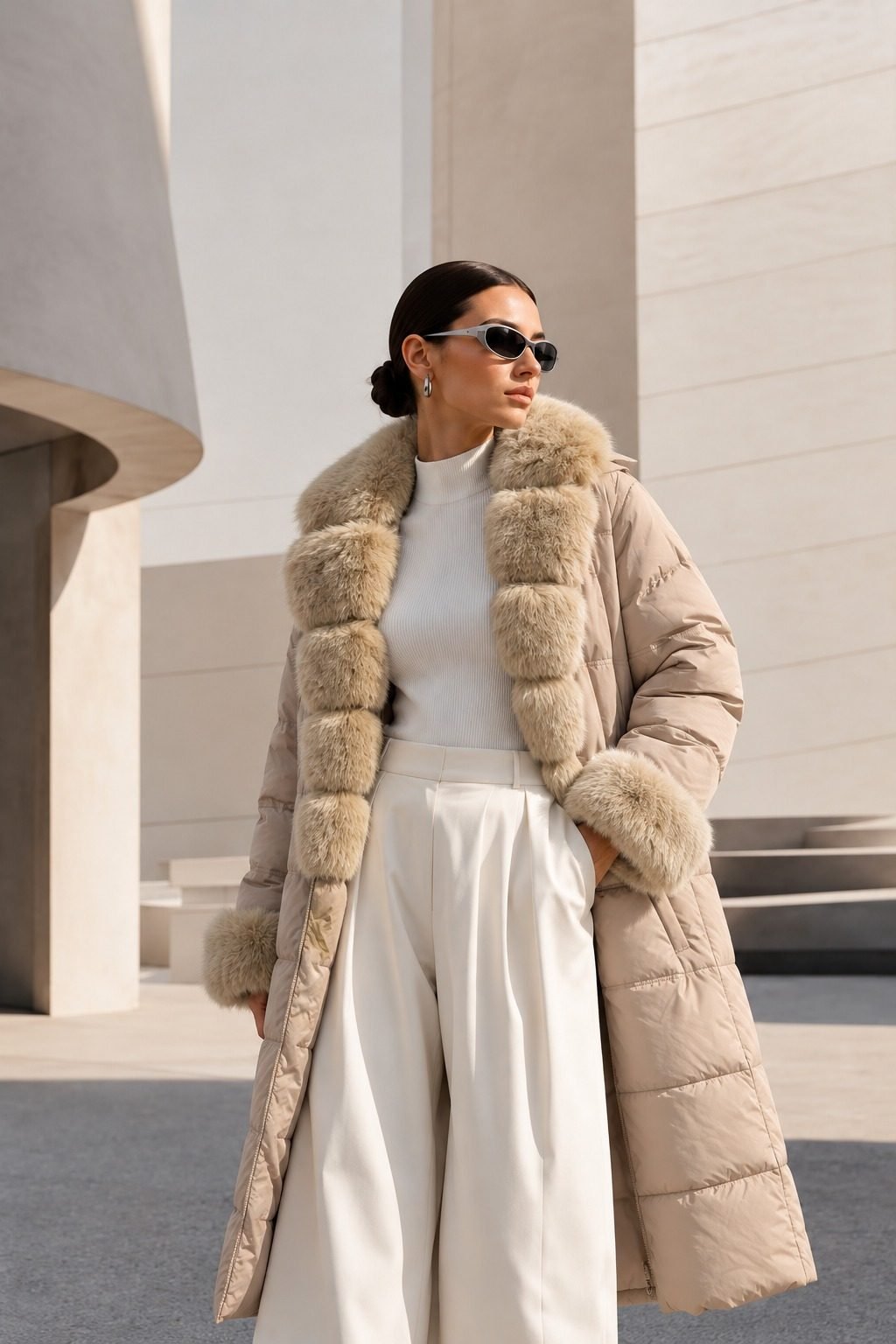 Beige Fur Coat