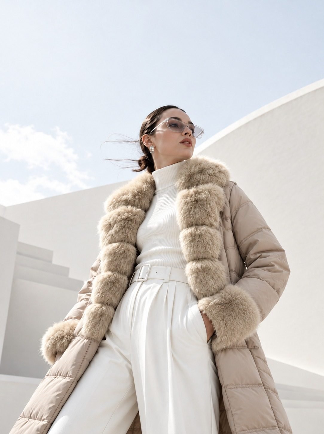 Beige Fur Coat
