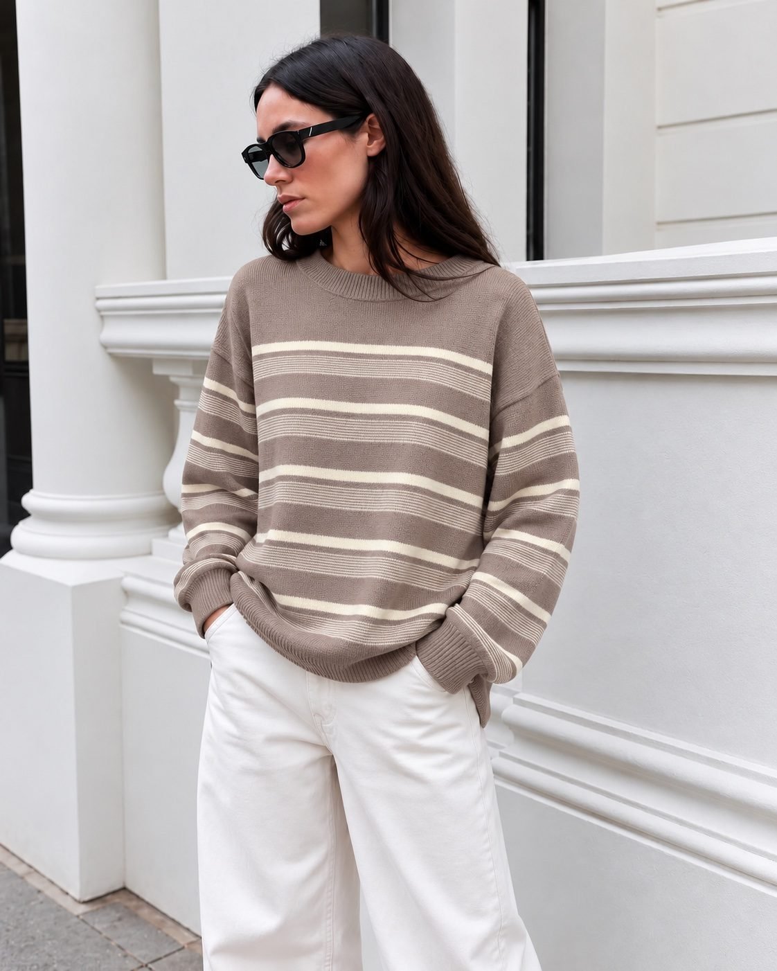 "Blue Lines" Knit Sweater