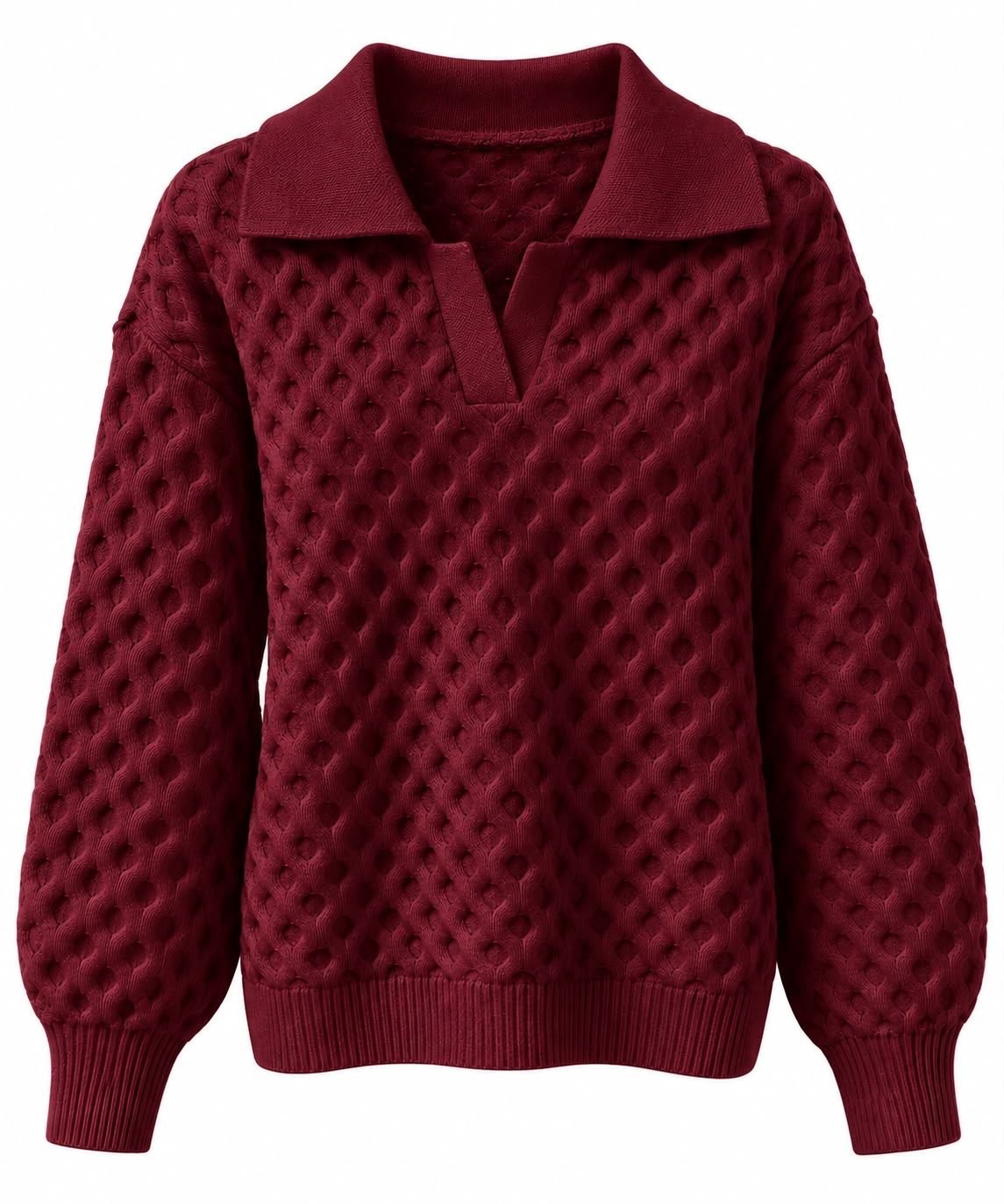 "Honey" Knit Polo Sweater