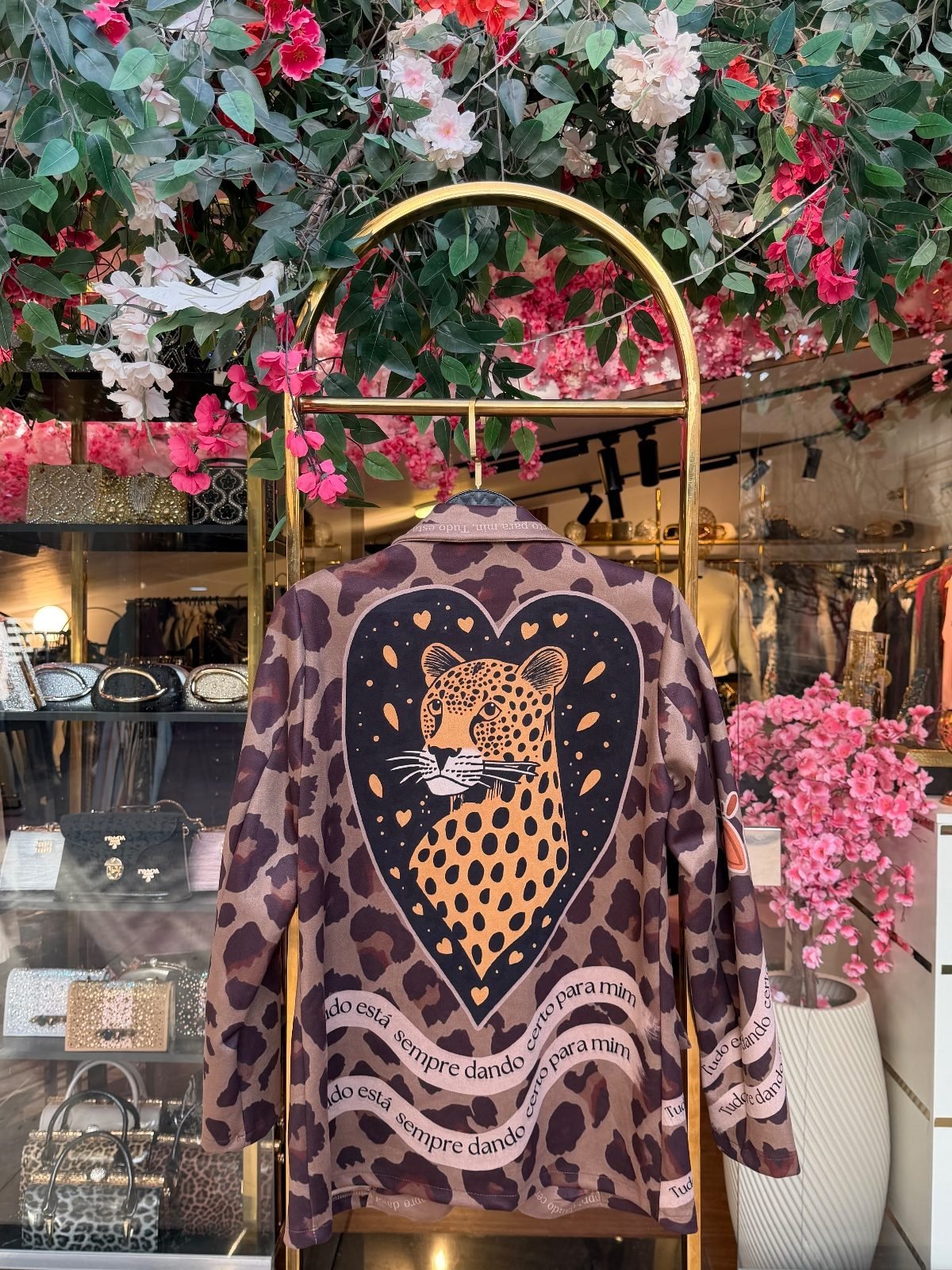 Leopard Print Graphic Statement Blazer