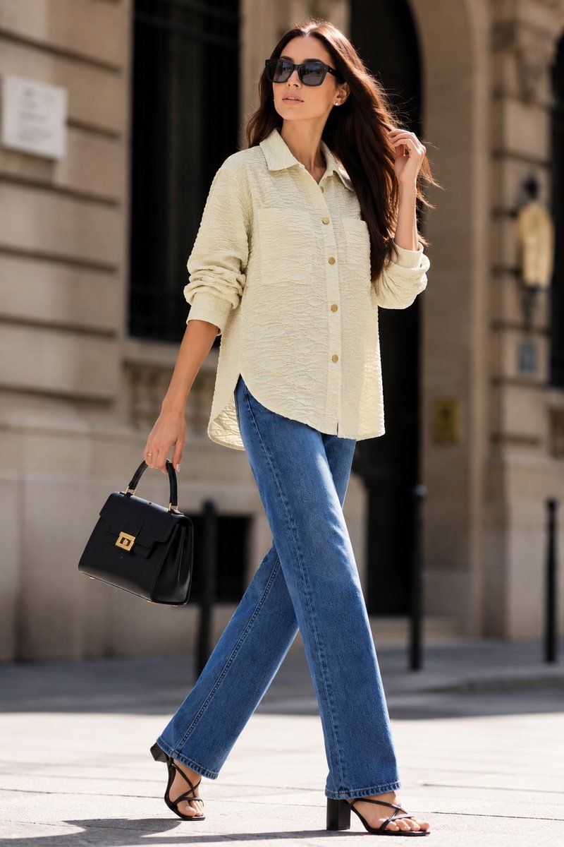 Relaxed Button-Up Shirt Jacket