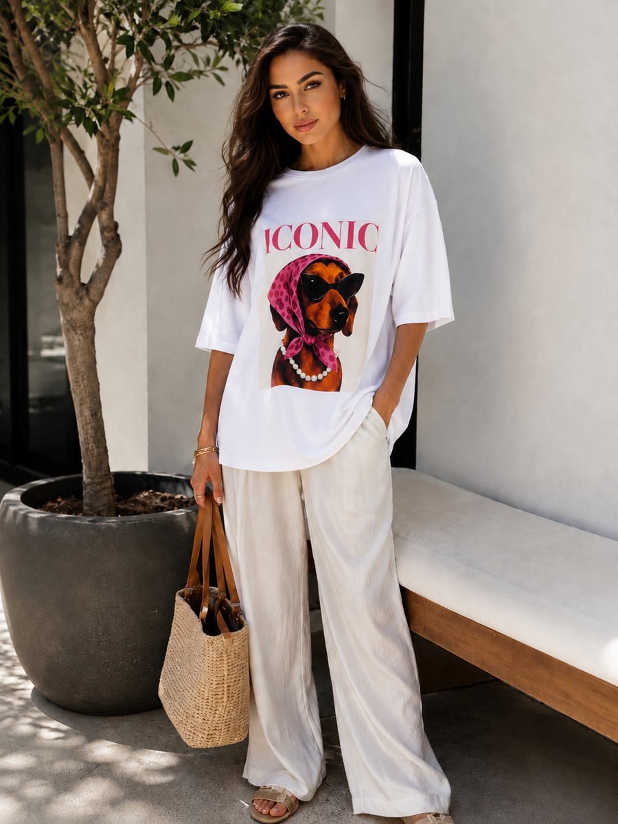 Oversized Yellow Iconic Graphic T-Shirt