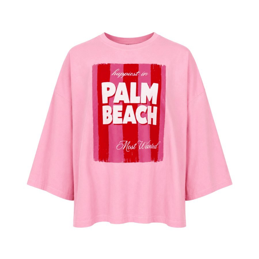 Oversized Palm Beach Graphic T-Shirt